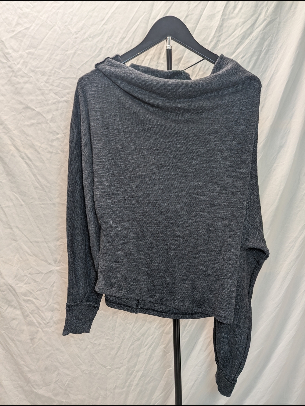 Free People We the Free Women’s XS Oversized Gray Dolman Cowl Neck Sweater Top